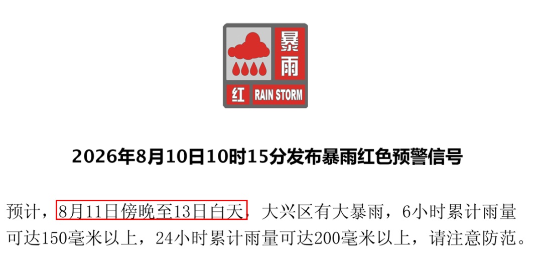 北京发布山洪灾害和积水内涝风险橙色预警！多区升级发布暴雨红色预警——