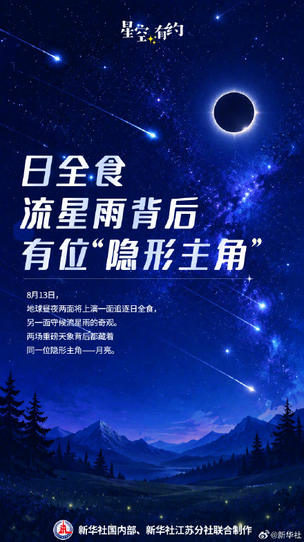地球一侧日全食一侧流星雨 地球一侧日全食一侧流星雨