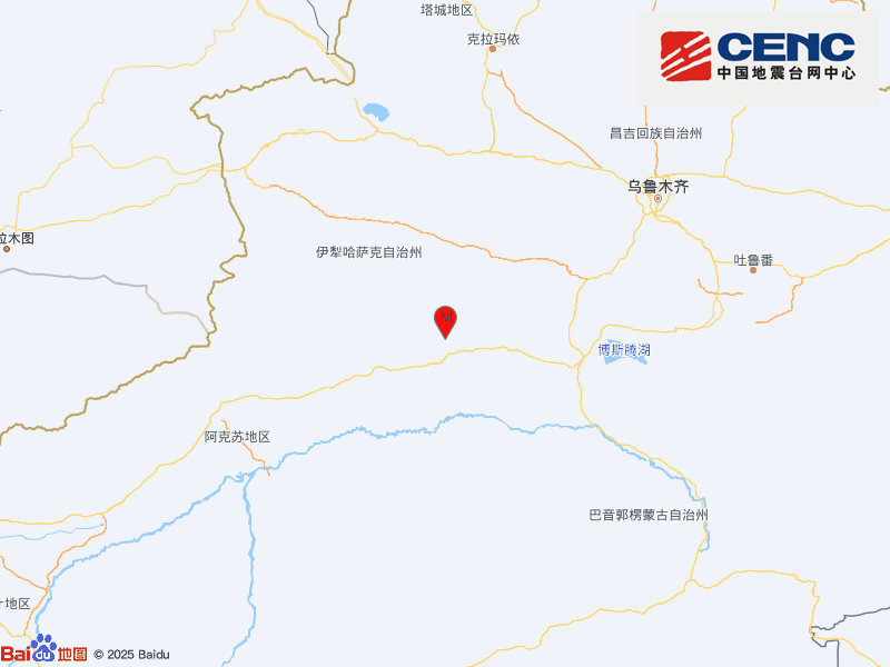 新疆巴音郭楞州轮台县发生3.8级地震,震源深度17千米 新疆巴音郭楞州轮台县发生3.8级地震,震源深度17千米
