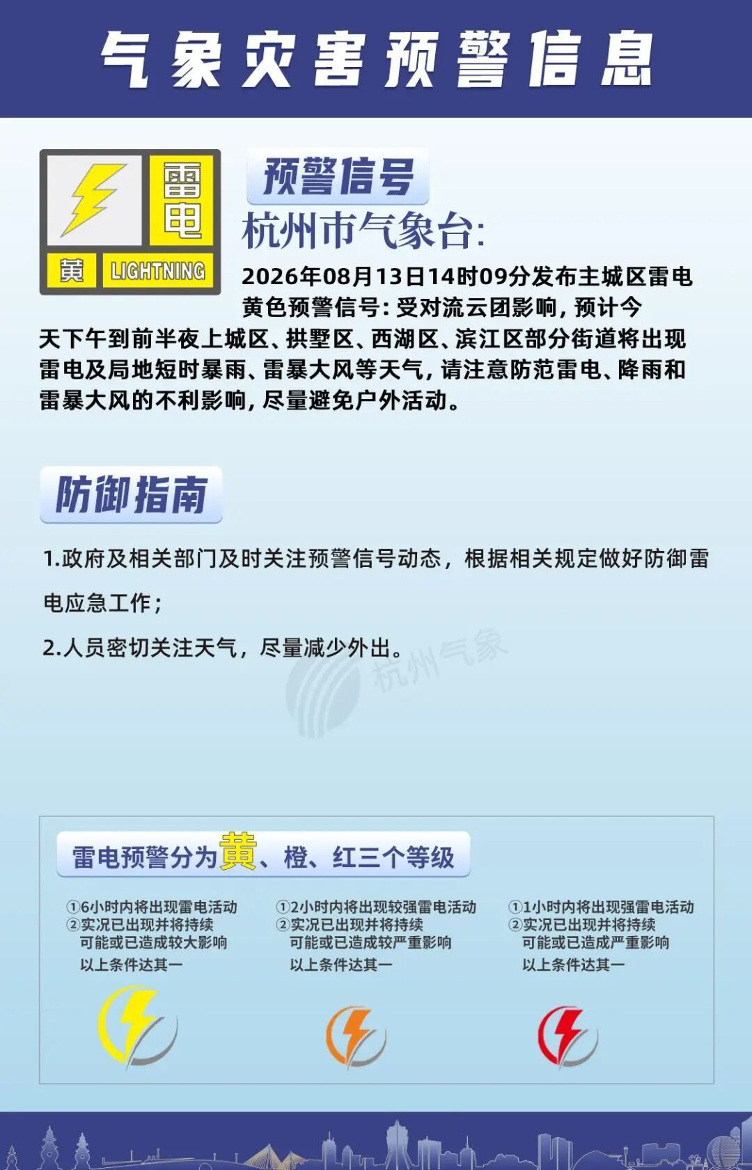 短时暴雨！7～9级雷雨大风！杭州的雨还要持续