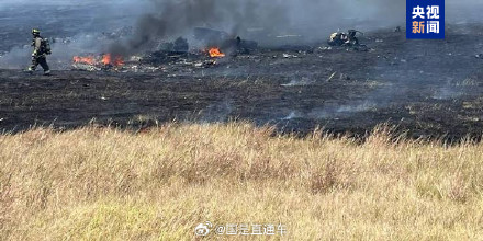 美军机坠毁两人丧生引发山火 美军机坠毁两人丧生引发山火