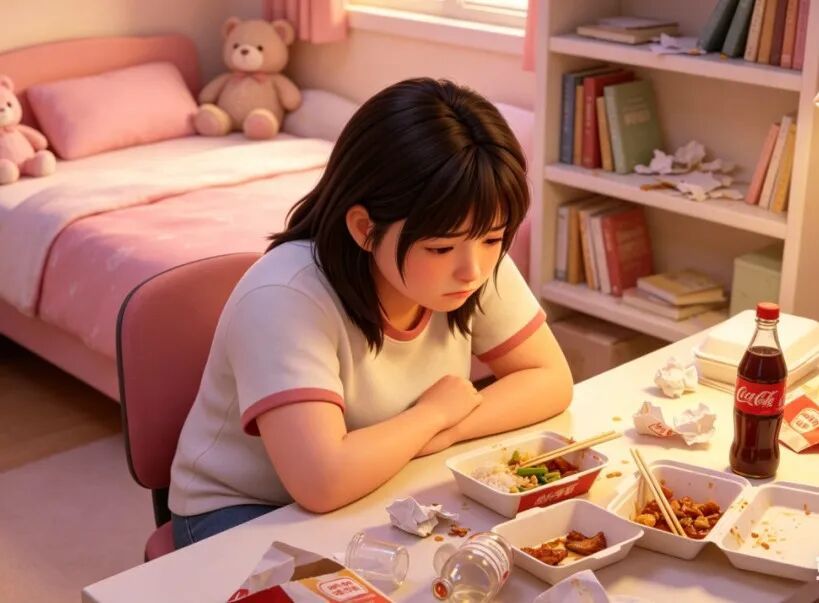 20岁女生陷“暴食-抑郁”死循环3年，体重飙涨！医生：这两个问题互相“喂养”
