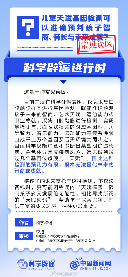 儿童天赋基因检测可以准确预判孩子智商、特长与未来成就? 儿童天赋基因检测可以准确预判孩子智商、特长与未来成就?