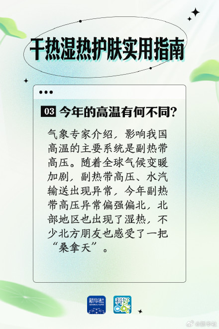 这份高温护肤指南请收好 这份高温护肤指南请收好