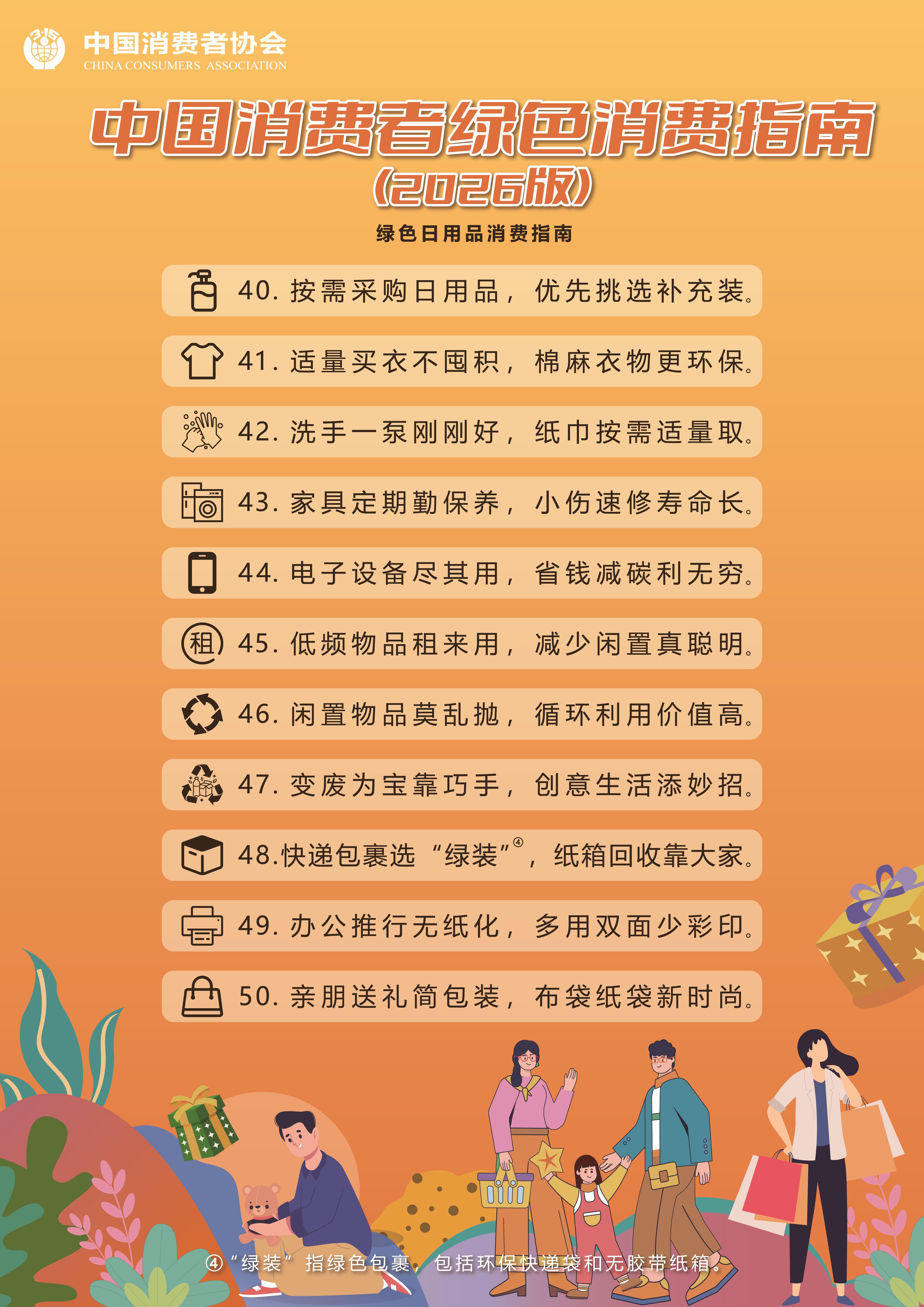 中消协发布绿色消费指南 涵盖四大领域50条行动建议