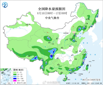 15省区市中到大雨