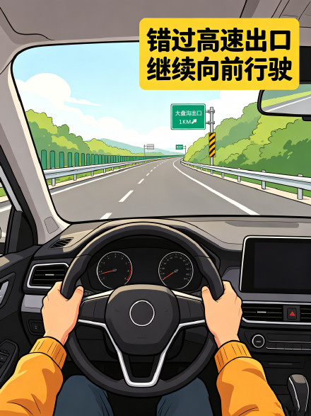 错过高速出口 继续向前行驶 错过高速出口 继续向前行驶