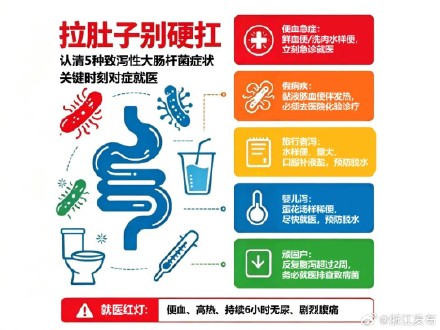 拉肚子别硬扛，认清这5种情况对症就医→
