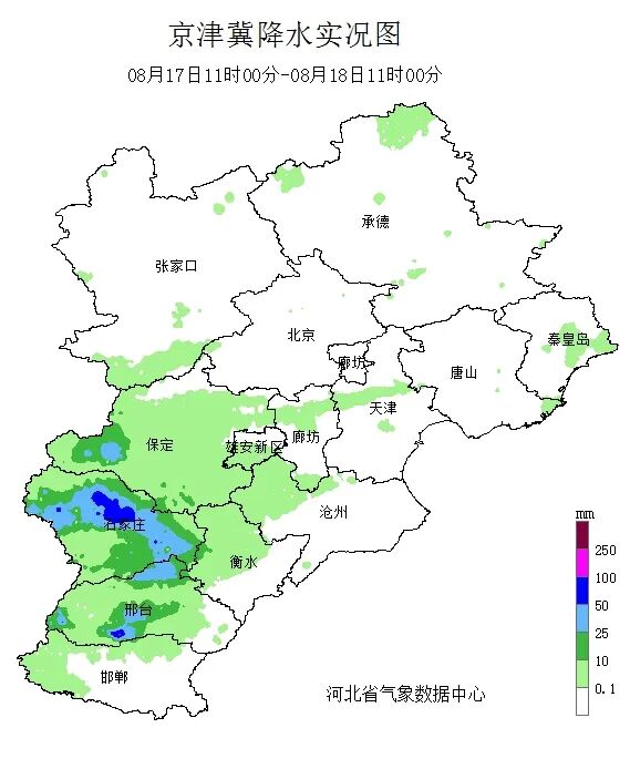 已出现大暴雨天气！雷阵雨+中到大雨！河北的雨还没完……