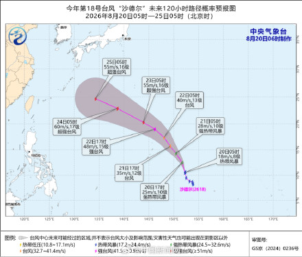 台风沙德尔最新路径来了