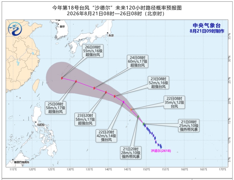 或登陆我国！“沙德尔”可达超强台风级！“紫檀”最快今天生成！暴雨大暴雨即将抵达福建