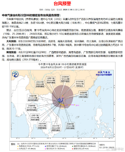 台风蓝色预警又来了