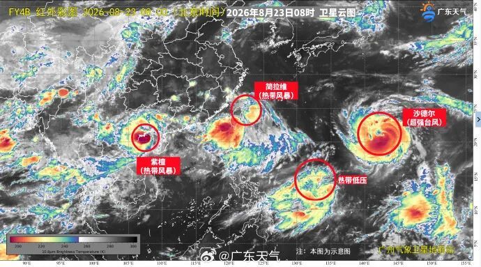 双台风夹击!广东将有大到暴雨,局部大暴雨 双台风夹击!广东将有大到暴雨,局部大暴雨
