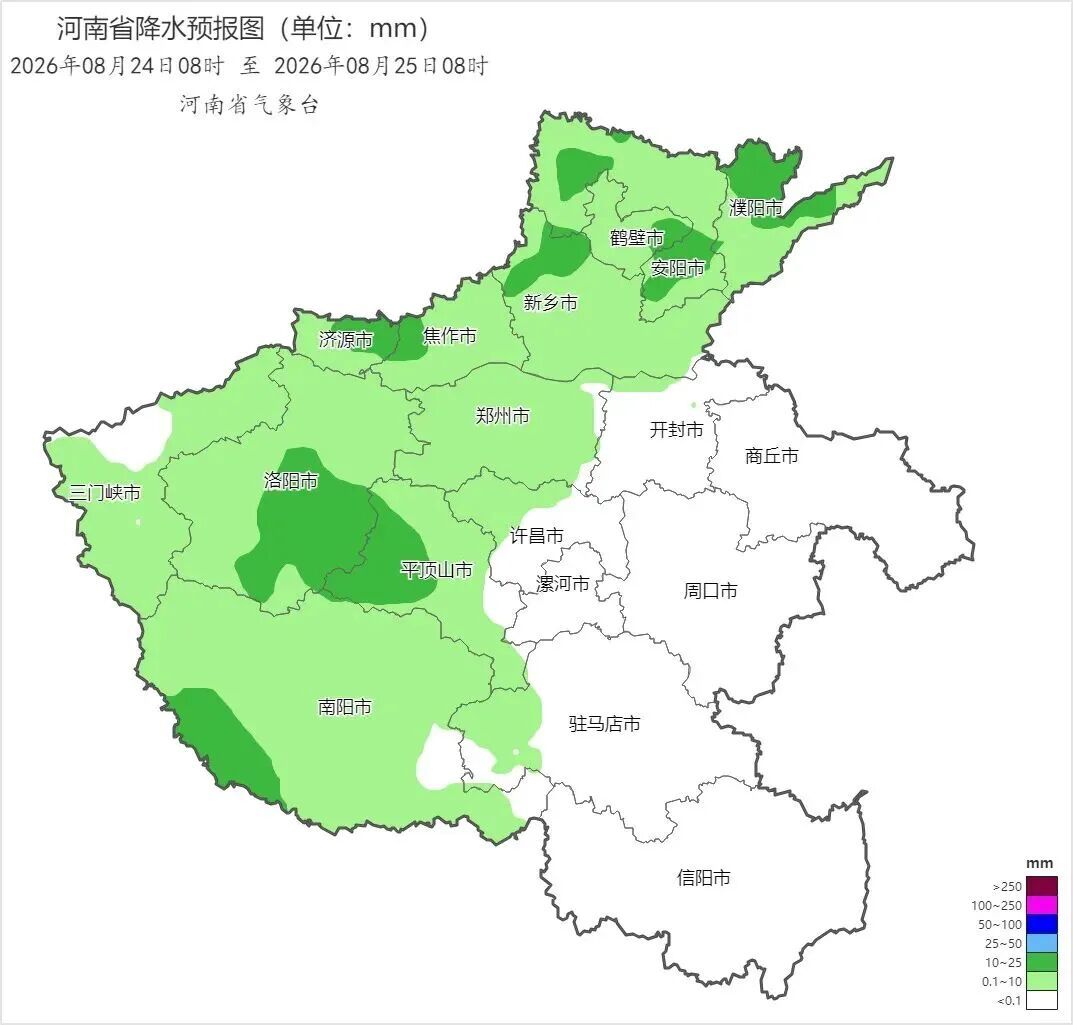 阵雨、雷阵雨，河南中西部有中雨、局部大雨并伴有短时强降水，高温仍在30℃＋，闷热感持续，注意防暑除湿