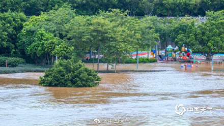 郁江南宁段水位上涨 旅游码头和亲水步道被淹 郁江南宁段水位上涨 旅游码头和亲水步道被淹