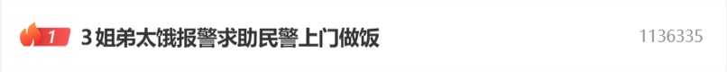 “警察叔叔我们晚上没饭吃，好饿 ”，民警化身“厨师”上门做饭