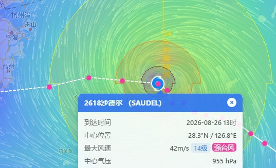 台风“沙德尔”已进入24小时警戒线！福建部分地区将迎大范围暴雨