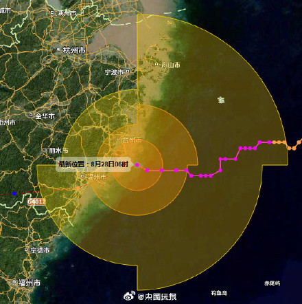 浙江进入台风“沙德尔”十级风圈 浙江进入台风“沙德尔”十级风圈