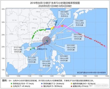 台风“沙德尔”复活！浙江近期雨势凶猛