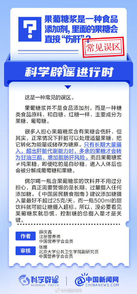 果葡糖浆里的果糖会直接“伤肝”？