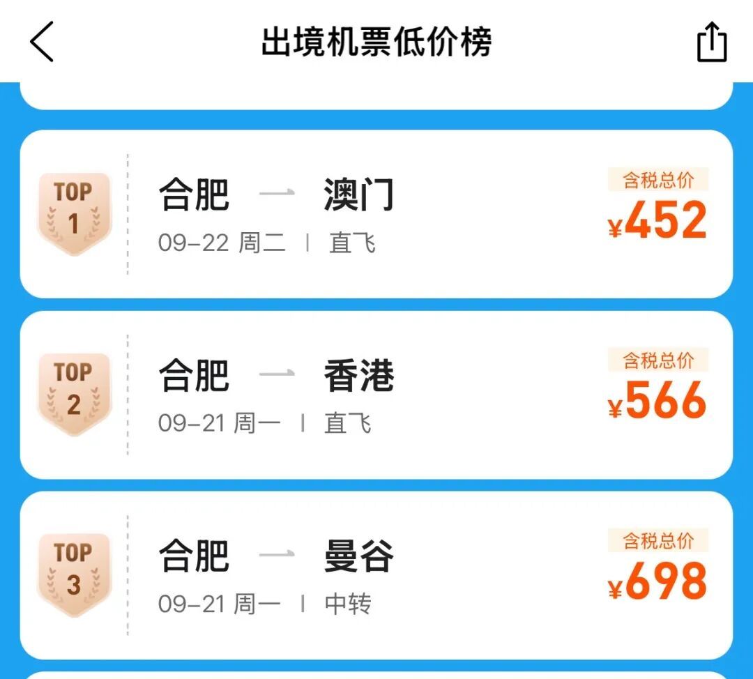 机票价格大跳水,惊现1折!合肥人可以抄底捡漏了 机票价格大跳水,惊现1折!合肥人可以抄底捡漏了