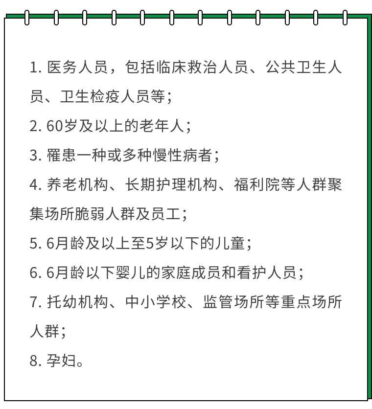 中疾控提醒:9月到10月,这八类人建议完成接种! 中疾控提醒:9月到10月,这八类人建议完成接种!
