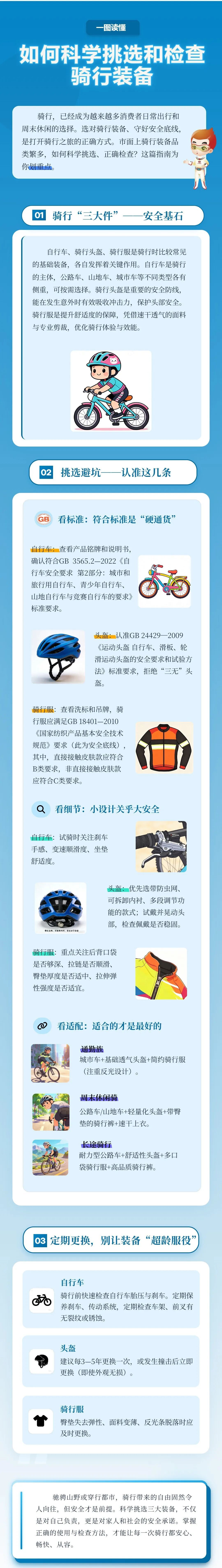 一图读懂如何科学挑选和检查骑行装备 一图读懂如何科学挑选和检查骑行装备