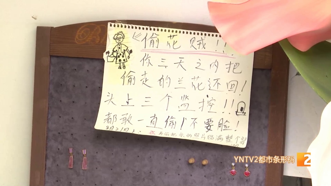 昆明一女子监控下三次店门口偷盗兰花,店主气到手画肖像警告,警方介入调查 昆明一女子监控下三次店门口偷盗兰花,店主气到手画肖像警告,警方介入调查