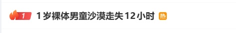 1岁裸体男孩在海拔3200米沙漠走失12小时被找到,详情披露 1岁裸体男孩在海拔3200米沙漠走失12小时被找到,详情披露