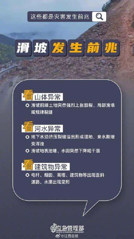 警惕次生灾害滞后性!地质灾害的征兆、避险常识请查收→ 警惕次生灾害滞后性!地质灾害的征兆、避险常识请查收→