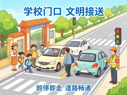 文明接送，即停即走