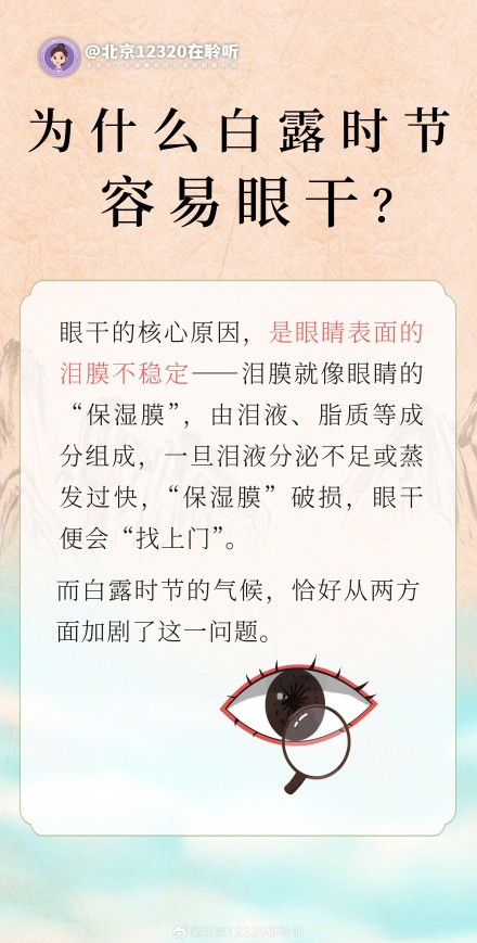 白露时节秋燥眼干?呵护双眼有妙招 白露时节秋燥眼干?呵护双眼有妙招
