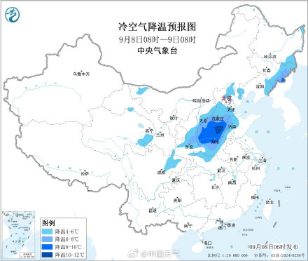 立秋后首场大范围降温