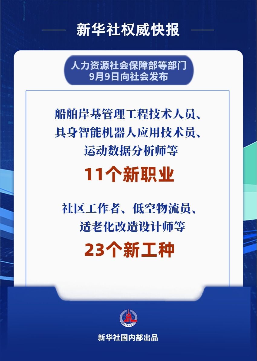 11个新职业23个新工种发布 11个新职业23个新工种发布