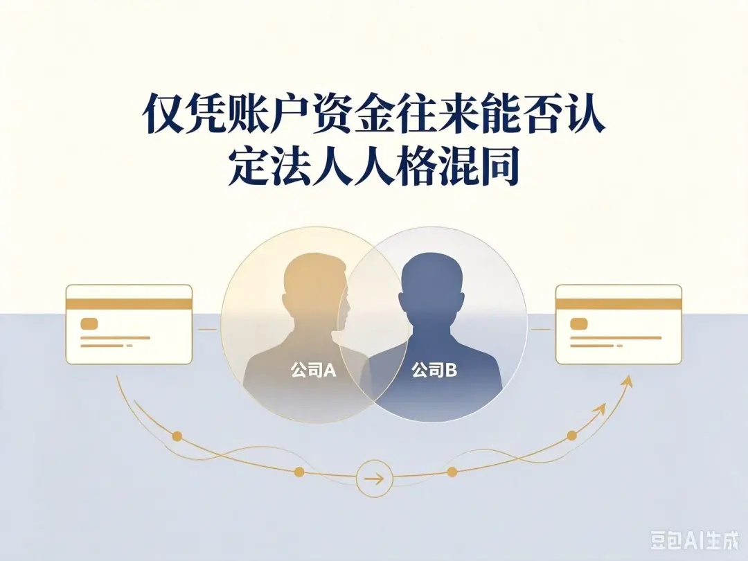 仅凭账户资金往来，能否认定法人人格混同？