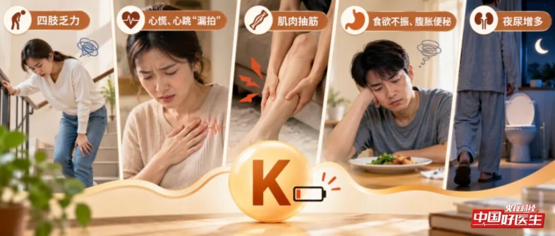 身体缺钾,会发出哪些信号?(附高钾食物清单) 身体缺钾,会发出哪些信号?(附高钾食物清单)