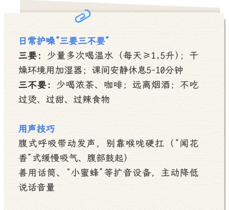 【健康】@老师们，这份护嗓干货请收好