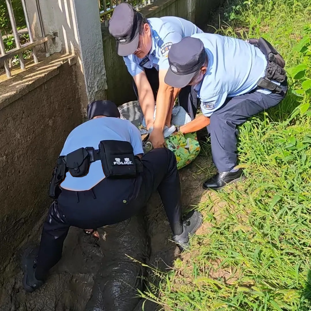 这一手泥，真帅！民警用一双沾满淤泥的“泥手套”，托举了老人的生命
