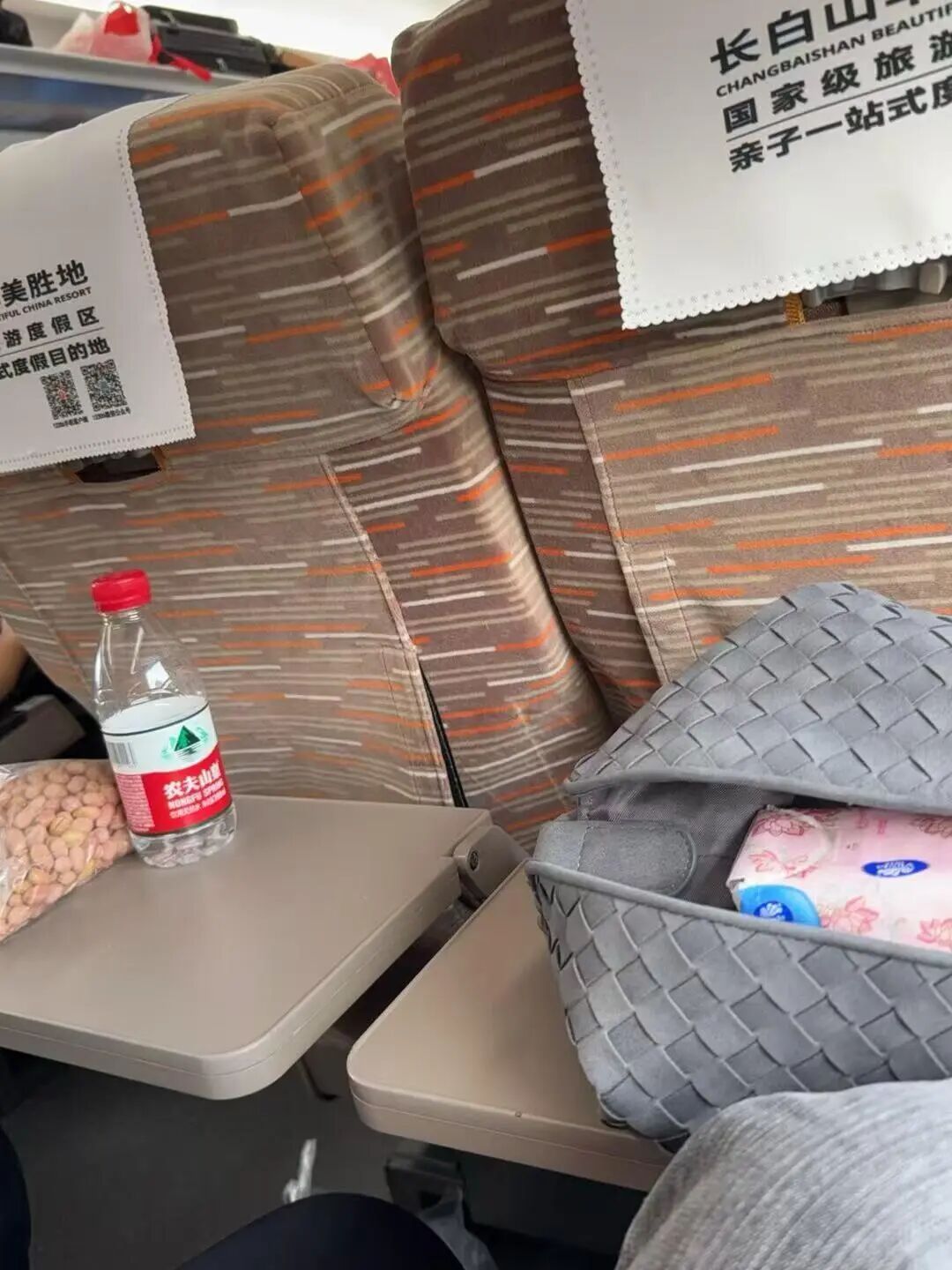 高铁乘客将白酒装矿泉水瓶里,边吃花生边喝,网友称味道刺鼻,12306回应 高铁乘客将白酒装矿泉水瓶里,边吃花生边喝,网友称味道刺鼻,12306回应