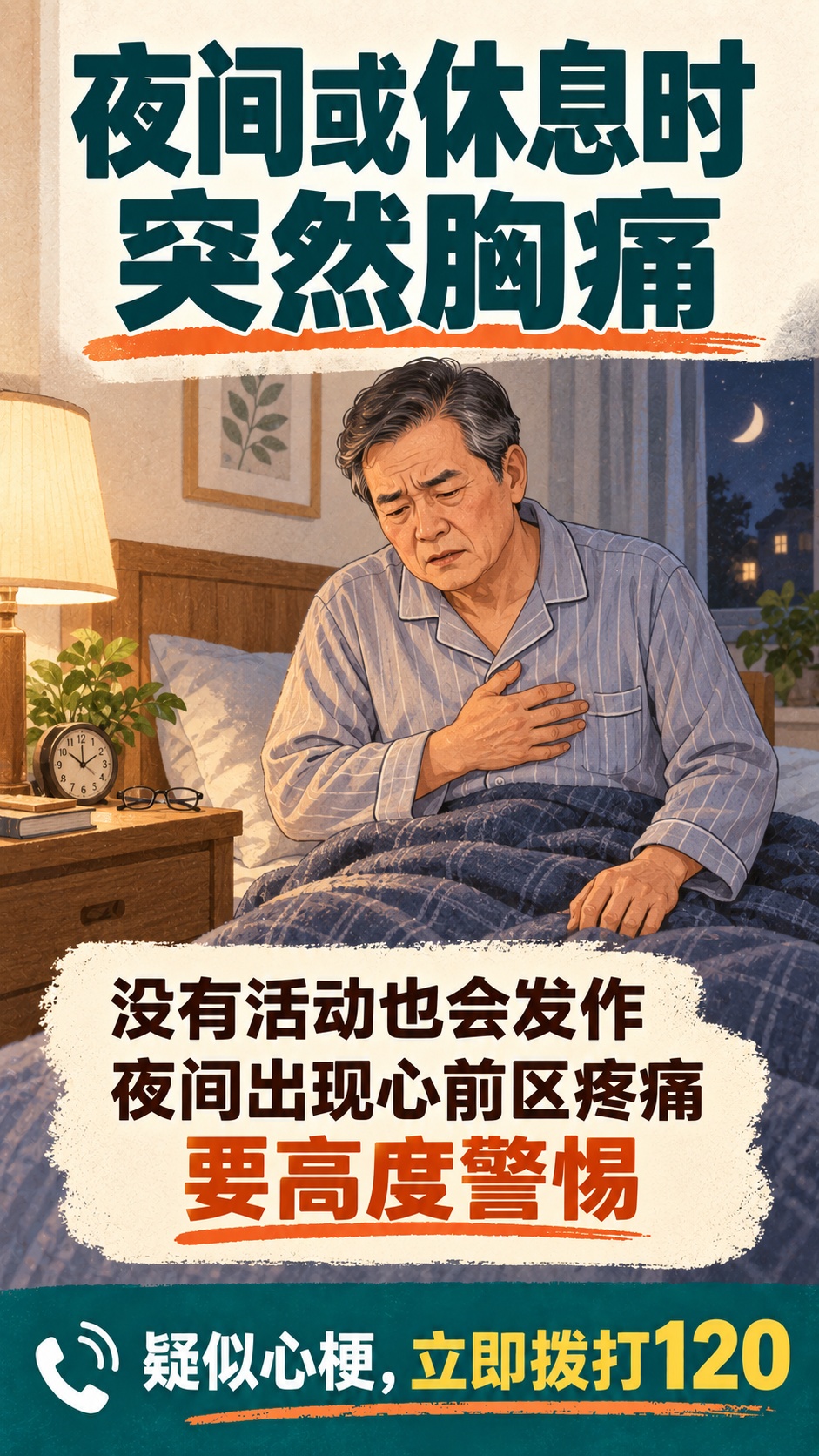 心梗征兆不只有胸痛，这5类异常别硬扛→