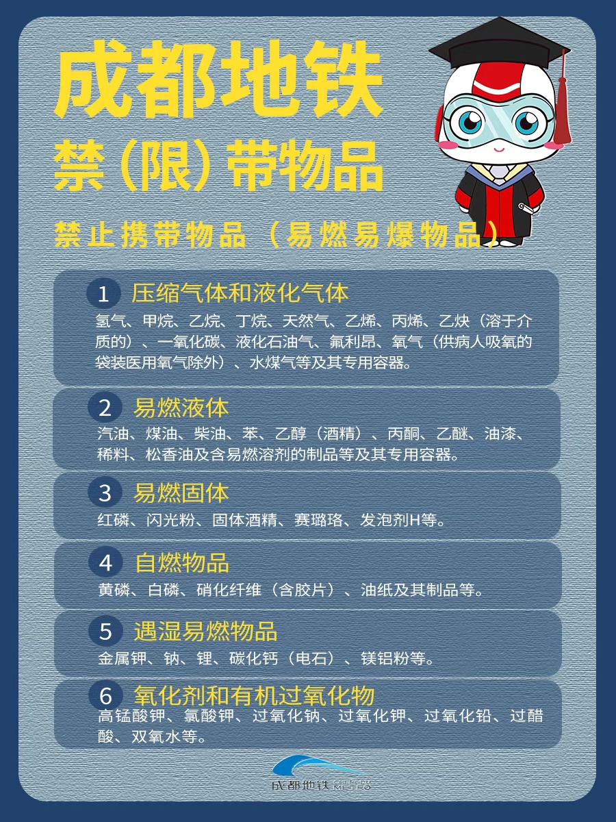成都一网友称携带油纸伞坐地铁被拦下,地铁工作人员回应:属易燃易爆物品,禁止携带进站 成都一网友称携带油纸伞坐地铁被拦下,地铁工作人员回应:属易燃易爆物品,禁止携带进站