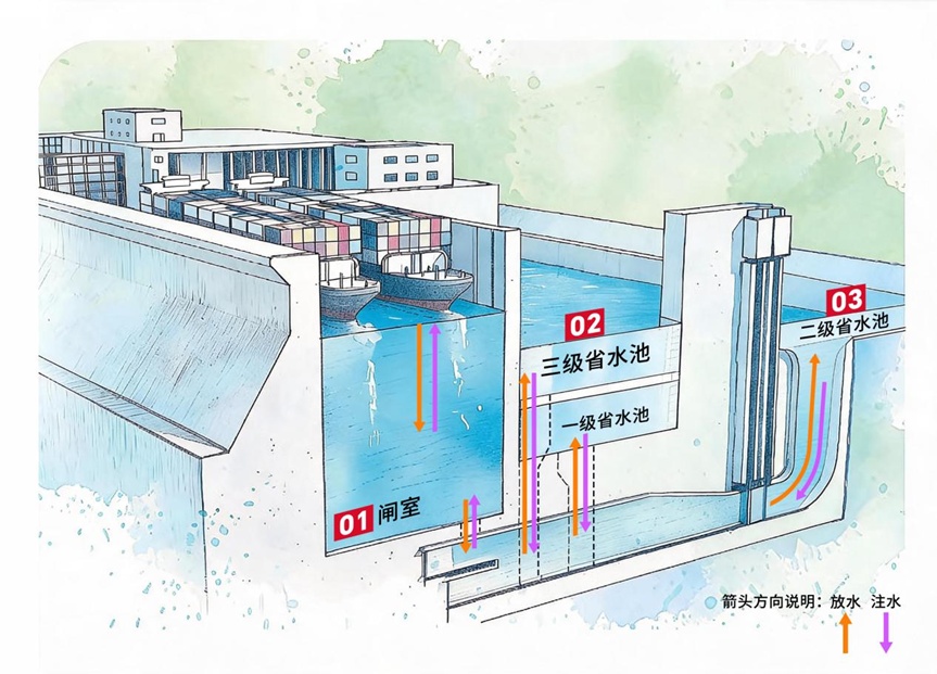 平陆运河通航:商机、就业与领跑世界的省水船闸技术 平陆运河通航:商机、就业与领跑世界的省水船闸技术