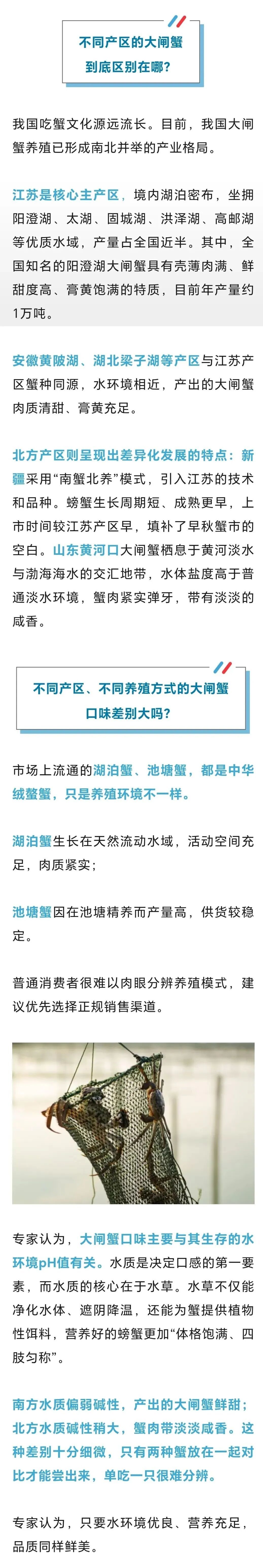 关于大闸蟹的消费提示