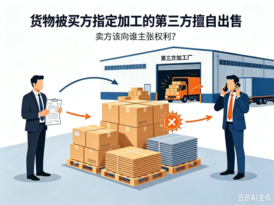 买卖过程中,货物被买方指定加工的第三方擅自出售,卖方应向谁主张权利? 买卖过程中,货物被买方指定加工的第三方擅自出售,卖方应向谁主张权利?
