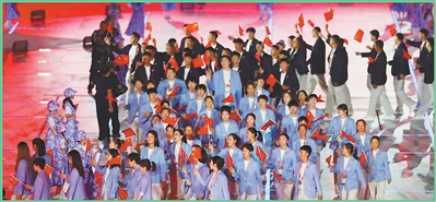 五星红旗，闪耀亚运！