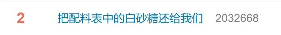“把配料表中的白砂糖还给我们”引热议!医生表示→ “把配料表中的白砂糖还给我们”引热议!医生表示→