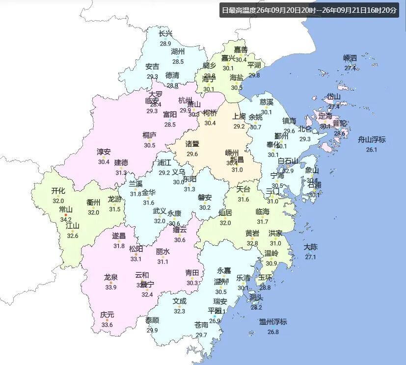 秋老虎来了！浙江24日起气温回升，部分地区气温将冲上34℃，局地或超35℃