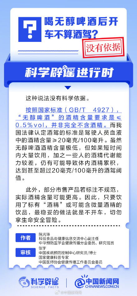 喝无醇啤酒后开车算不算酒驾? 喝无醇啤酒后开车算不算酒驾?