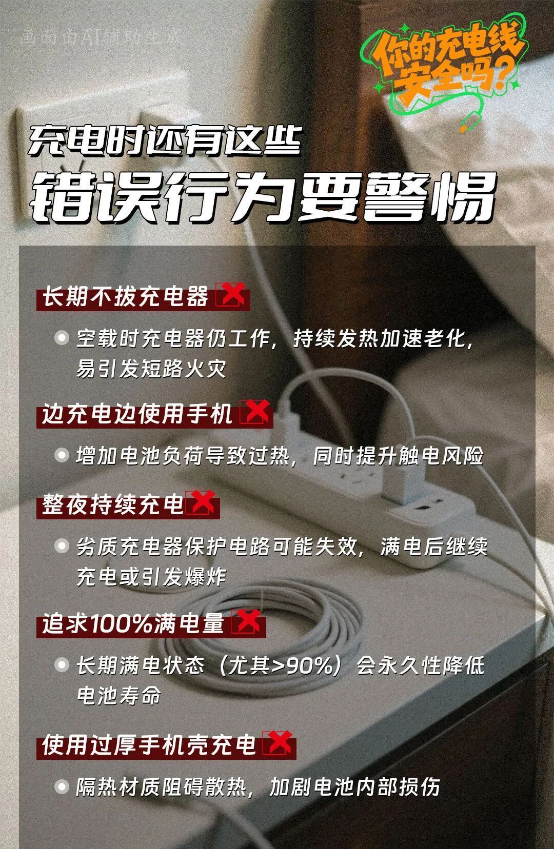 充完电不拔充电器?这个习惯很危险 充完电不拔充电器?这个习惯很危险