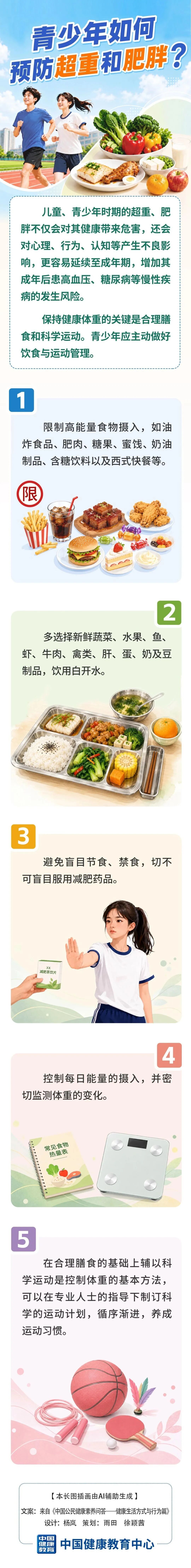 青少年如何预防超重和肥胖？